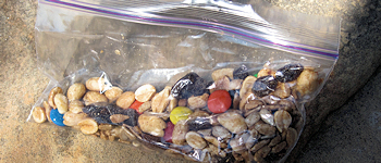 trail mix in a pouch